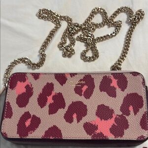 Kate Spade Pink and Red Leopard Crossbody Bag